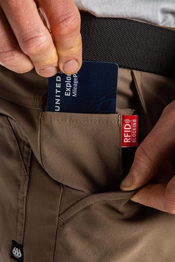 686 Men's Everywhere Pant - Travel Pants for Men - Slim Fit - 10 Pocket Design
