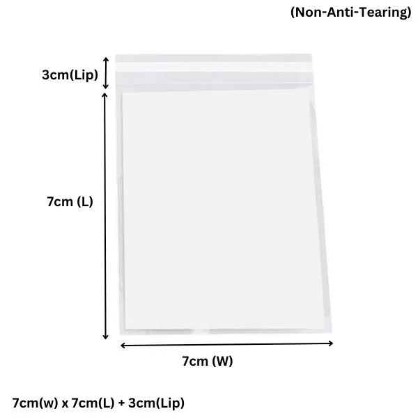 70 x 70mm   30mm Opp Cellophane Resealable Plastic Bags- Get The Best Clear Plastic Poly Bags