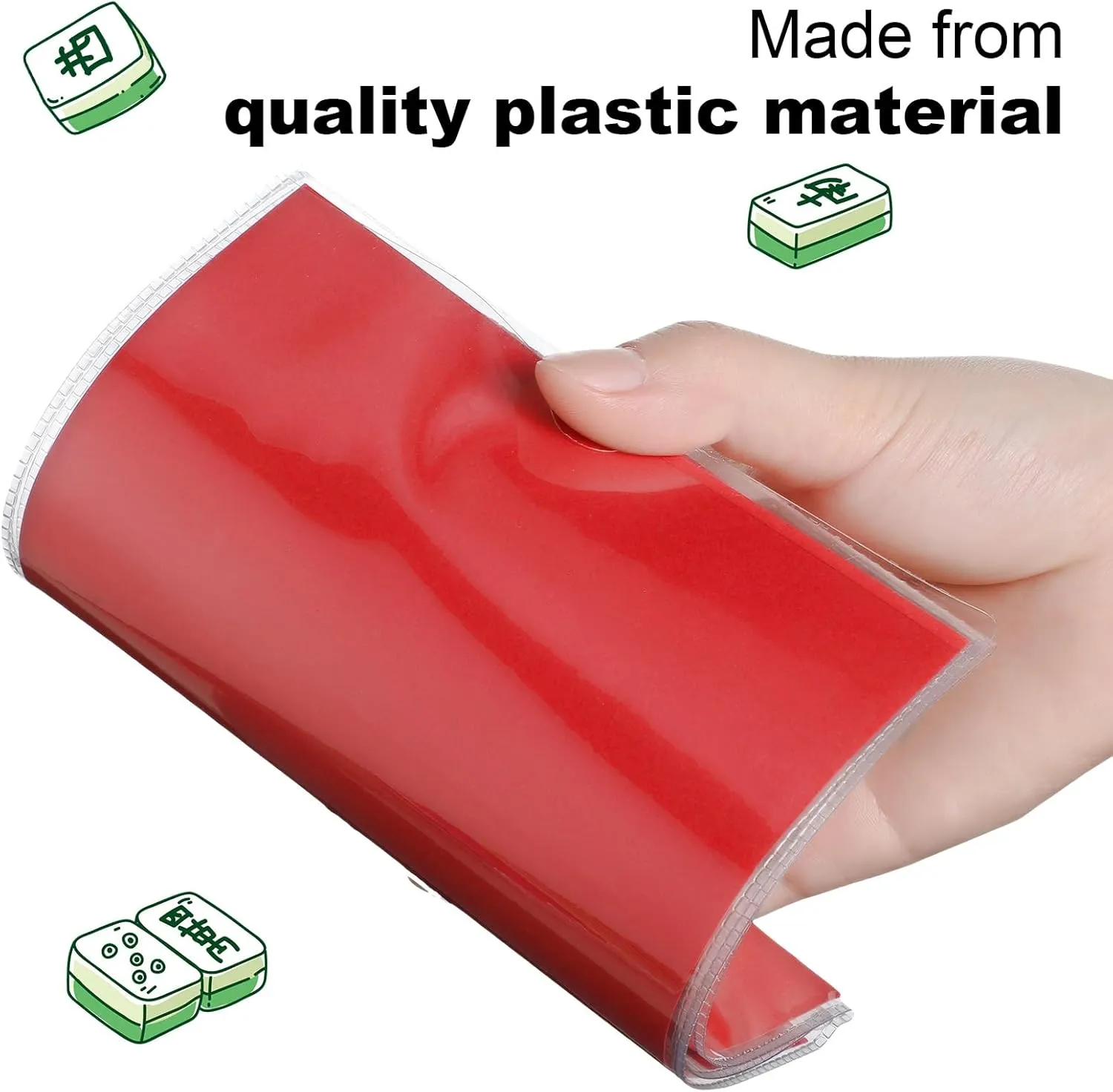 8 Pcs 2025 Mahjong Card Protector Cover Holder Accessories Plastic Clear Large Scorecard Cover Mahjong Sleeve Case Gifts Fit Large Print Size 6 1/8" x4 3/4" (Transparent)