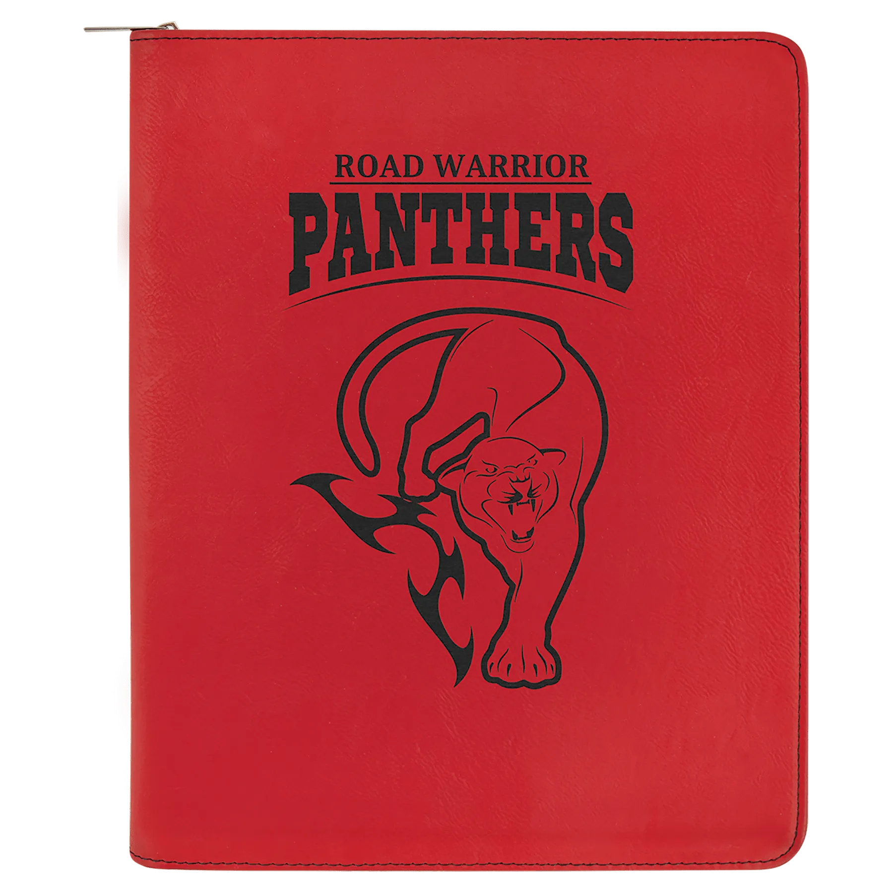 9 1/2" x 12" with Zipper Laserable Leatherette Portfolio with Notepad