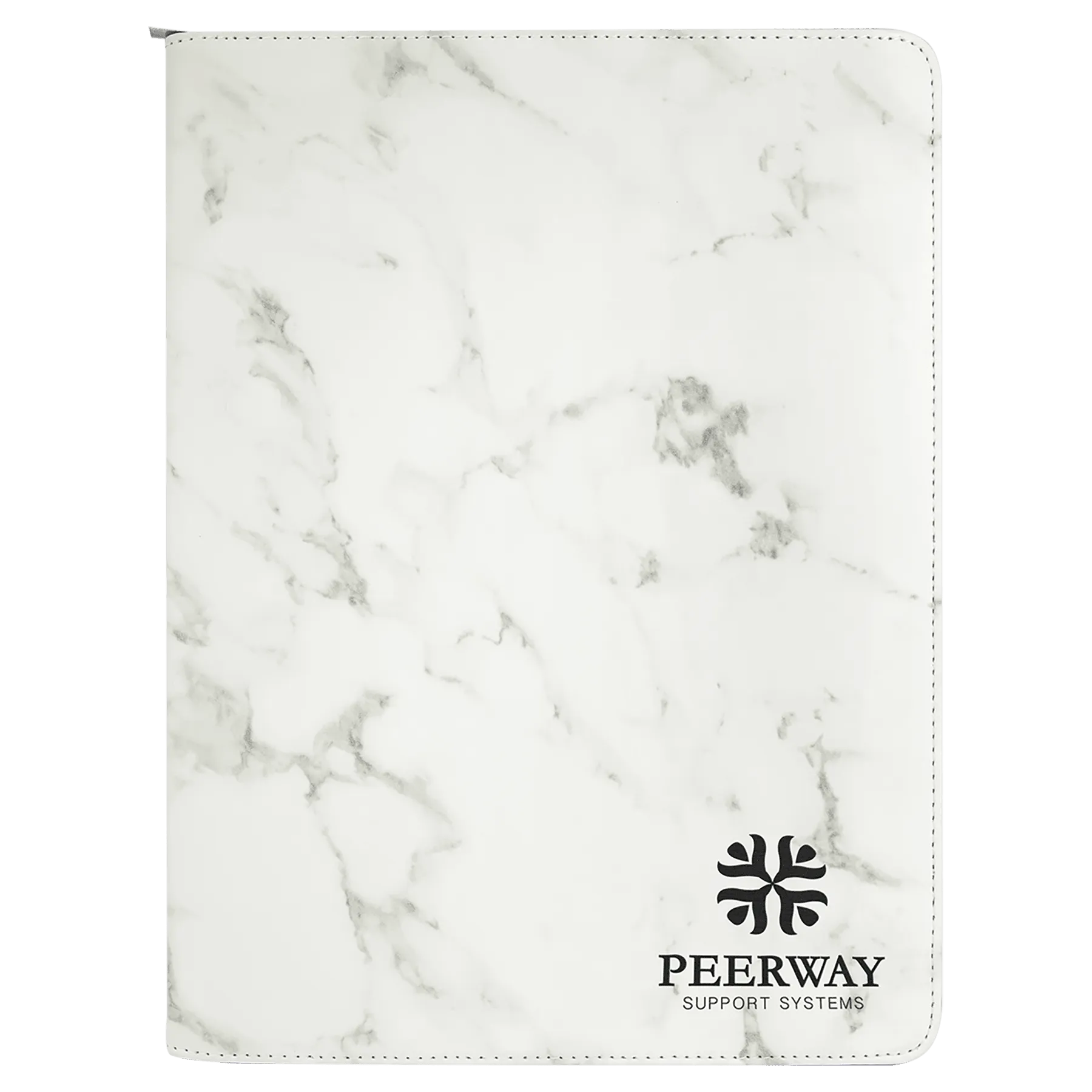 9 1/2" x 12" with Zipper Laserable Leatherette Portfolio with Notepad