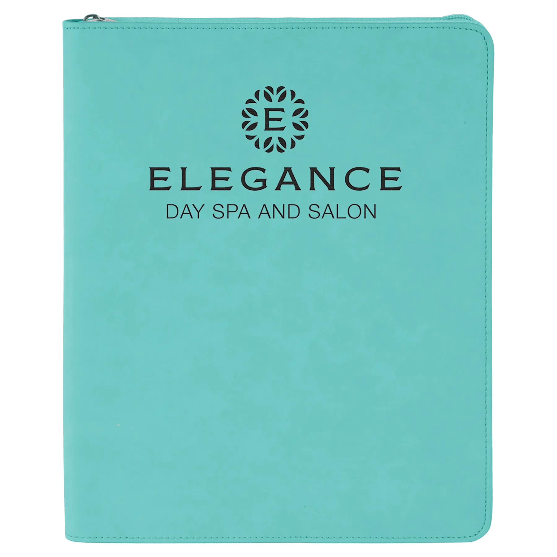 9 1/2" x 12" with Zipper Laserable Leatherette Portfolio with Notepad