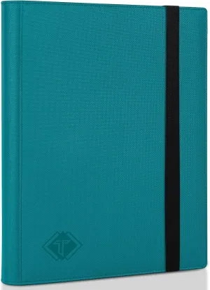 9 Pocket Card Binder,Trading Card binder Holds 432 Side Loading Pocket,Durable PU Cover,Card Collection Binder for MTG, TCG, Baseball,Sports Cards (Teal)