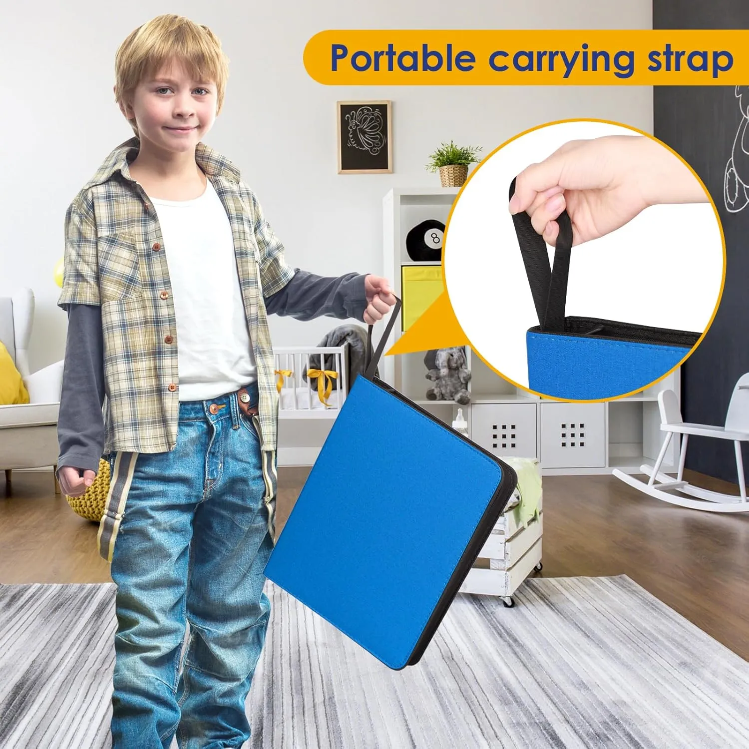 900 Pockets Card Binder, Trading Card Album Display Holder, PU Cover Zip Binder for Cards, Durable Card Holder Album for TCG Game Cards and Sports Cards