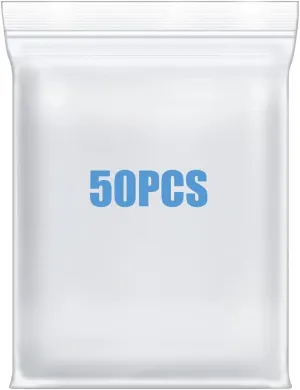 9" x 12" Thick 4 Mil Plastic Bags Clear Resealable Zip Seal Lock Poly Bags Heavy-Duty Zipper Reclosable Baggies Packing Clothing Pants 50 Pack