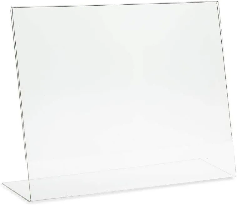 A5 Horizontal Design L-Shape Transparent Acrylic Label Sign Holder
