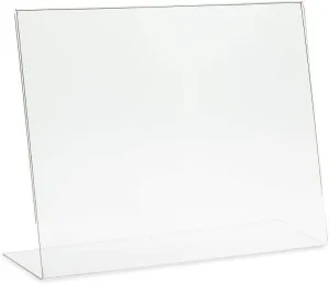 A5 Horizontal Design L-Shape Transparent Acrylic Label Sign Holder
