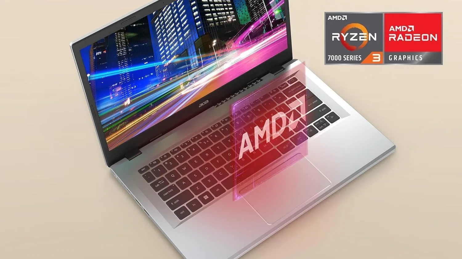 acer Aspire 3 A315-24P-R7VH Slim Laptop (15.6" FHD, AMD Ryzen 3 7320U (Beat i3-N305), 8GB LPDDR5, 512 GB SSD, Radeon Graphics) for Work & Home, 13.50-Hr Battery Life, IST HDMI, Win 11 Home S, Silver