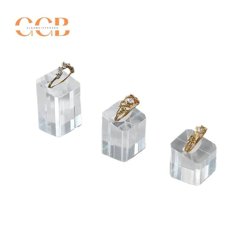 Acrylic Ring Display Stand Set for Jewelry Retail and Organization
