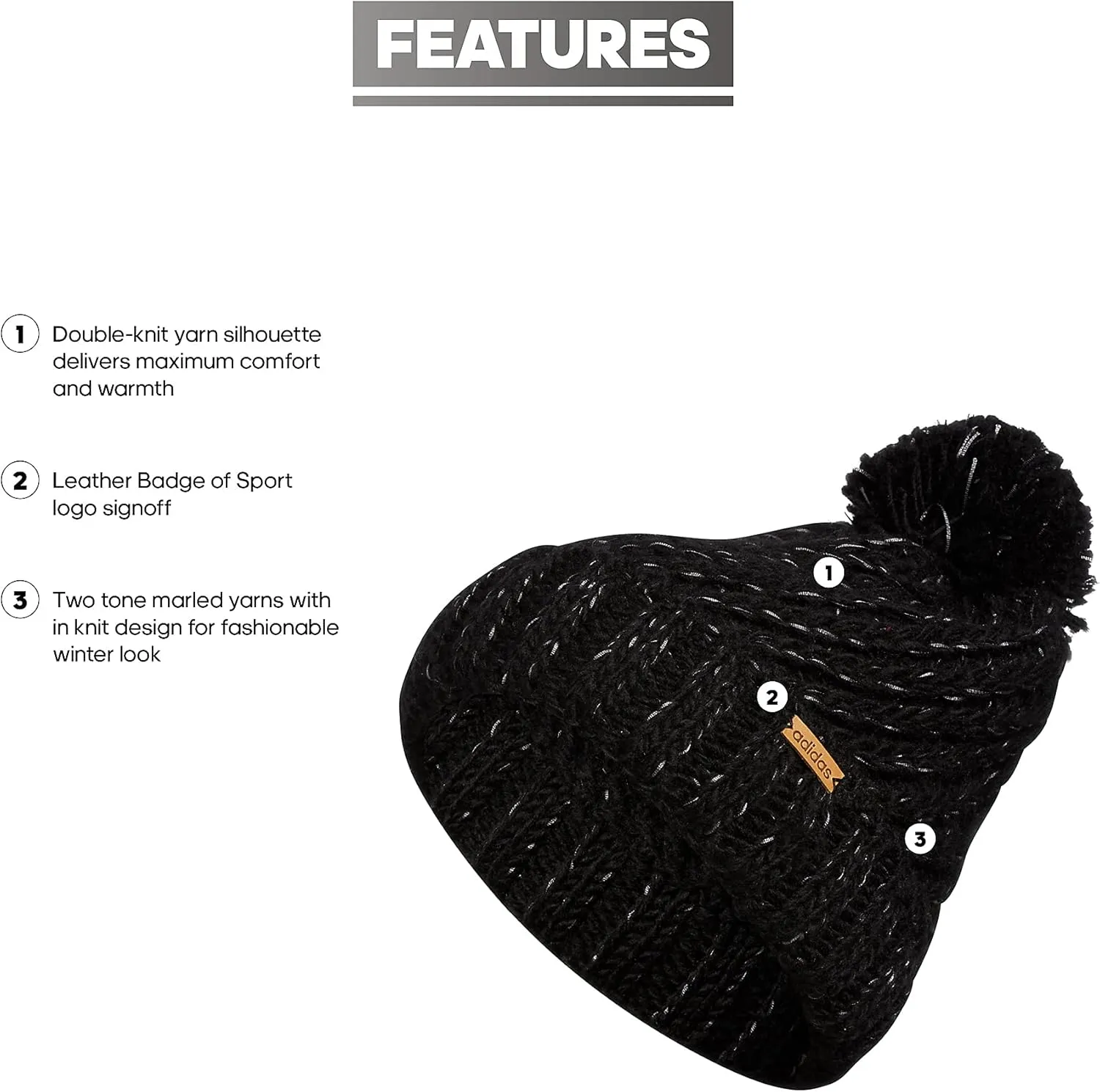 adidas Women's Twilight Ballie Beanie, Discontinued