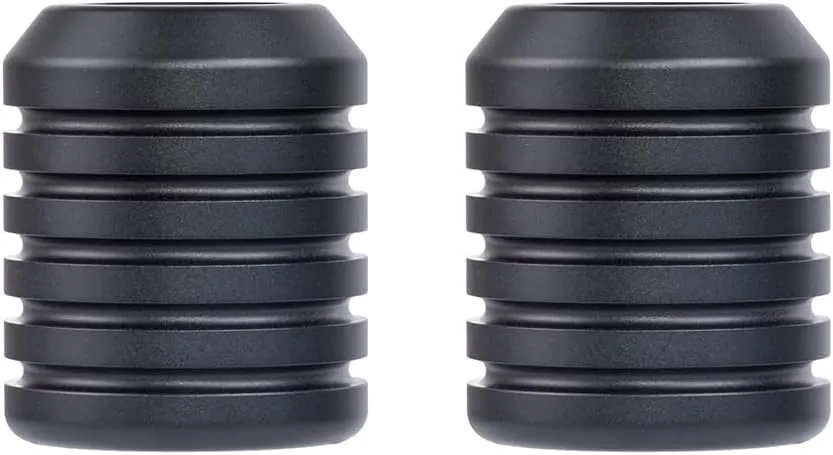 Advanblack ProTek Machined Crash Bar Sliders Decorative Wheel Rotatable End For Front Engine Guard Rear Saddlebag Guards (Black CNC)