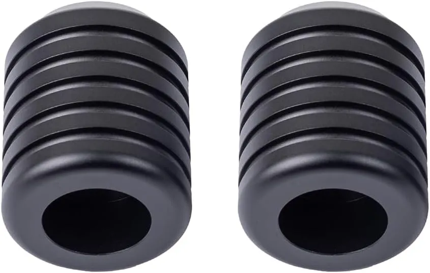 Advanblack ProTek Machined Crash Bar Sliders Decorative Wheel Rotatable End For Front Engine Guard Rear Saddlebag Guards (Black CNC)