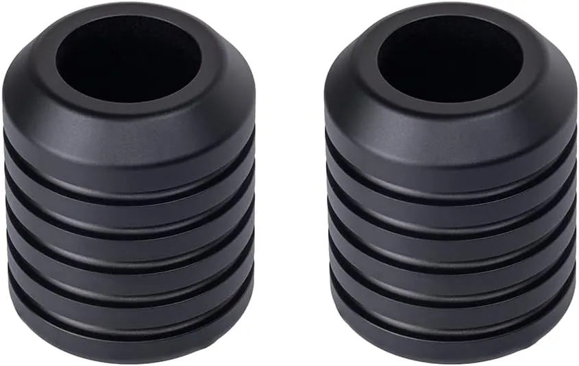 Advanblack ProTek Machined Crash Bar Sliders Decorative Wheel Rotatable End For Front Engine Guard Rear Saddlebag Guards (Black CNC)