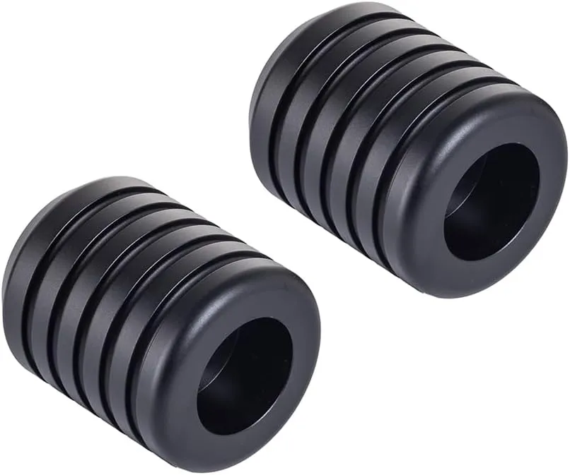 Advanblack ProTek Machined Crash Bar Sliders Decorative Wheel Rotatable End For Front Engine Guard Rear Saddlebag Guards (Black CNC)