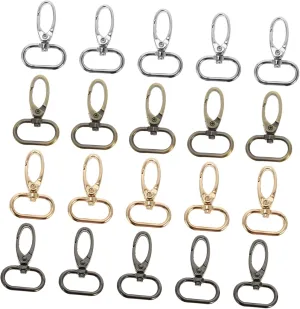 Alloy Claw Clasp Handbag Buckle 20pcs Keychain Snap Hooks Lanyard Clasp