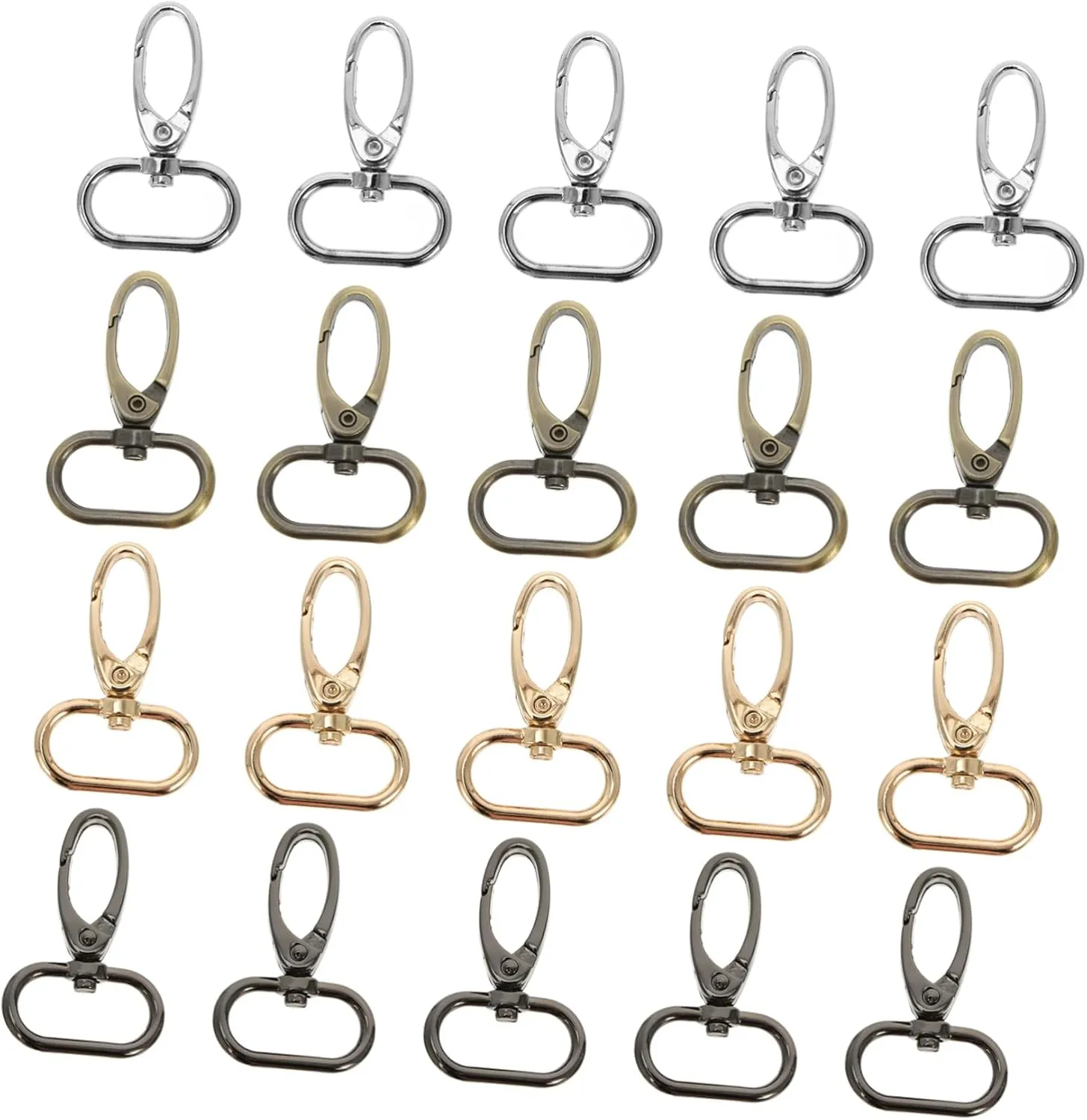 Alloy Claw Clasp Handbag Buckle 20pcs Keychain Snap Hooks Lanyard Clasp
