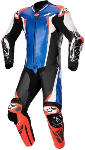 Alpinestars Absolute V2 One-Piece Leather Suit (52) (Black/Blue/White/Red)