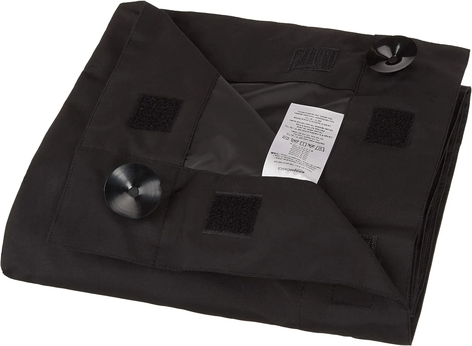 Amazon Basics Portable Blackout Curtain Shade with Suction Cups, 50" x 78", 1-Pack, Black