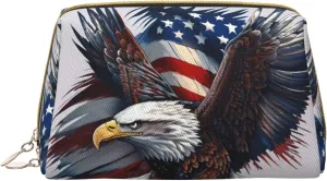 American Bald Eagle Toiletry Pouch, Travel-Friendly Makeup Organizer For Makeup Brushes, Lipsticks