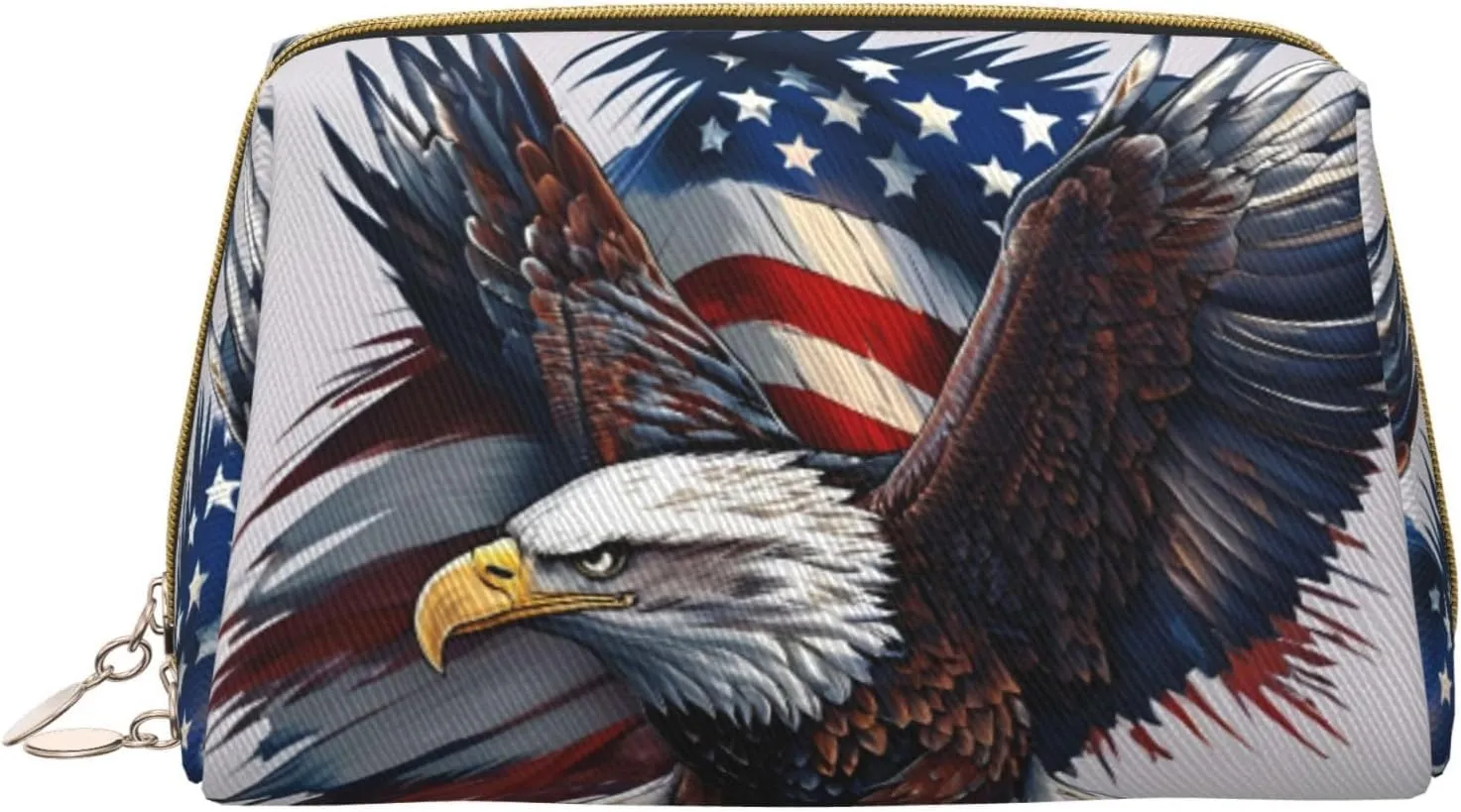 American Bald Eagle Toiletry Pouch, Travel-Friendly Makeup Organizer For Makeup Brushes, Lipsticks
