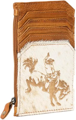 American Darling Card Holder Hair on Genuine Leather | Card Holder | Business Card Holder | Credit Card Holder | Leather Card Holder | Sports Card Holder
