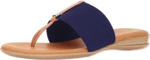 Andre Assous Womens Nice Elastic Navy Slide - 11
