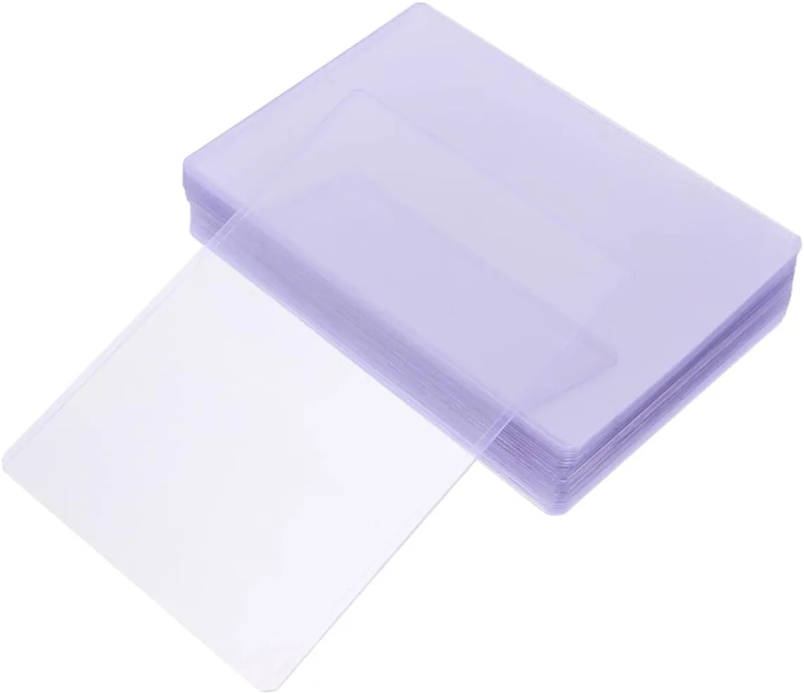 Angoily 50pcs Card Sleeves Hard Protectors for Postcards Photos Trading Cards Lightweight Easy to Use Compact Storage
