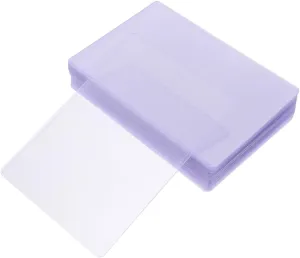 Angoily 50pcs Card Sleeves Hard Protectors for Postcards Photos Trading Cards Lightweight Easy to Use Compact Storage