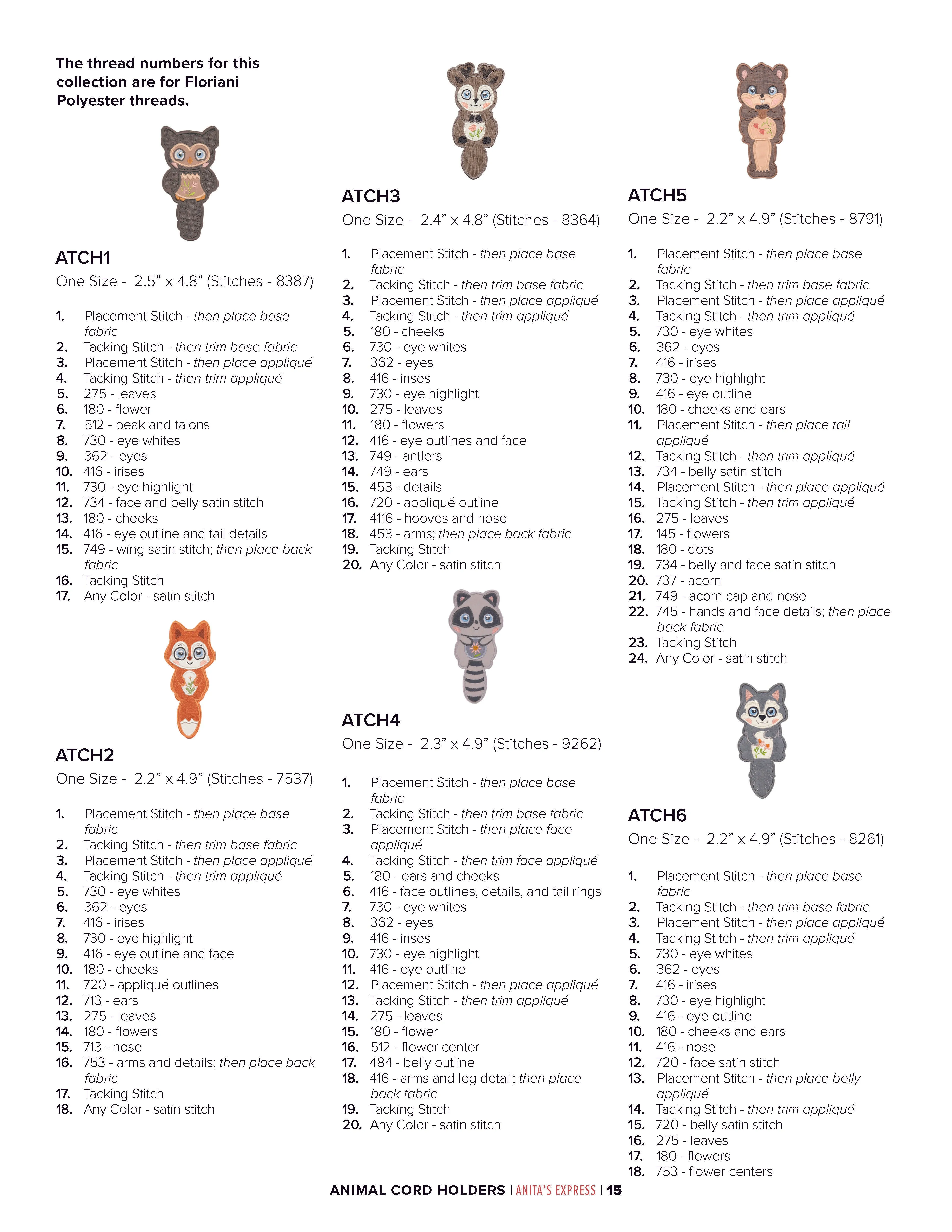 Animal Cord Holders