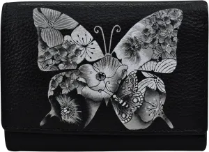 Anna by Anuschka Hand Painted Women’s Leather Ladies Three Fold Wallet