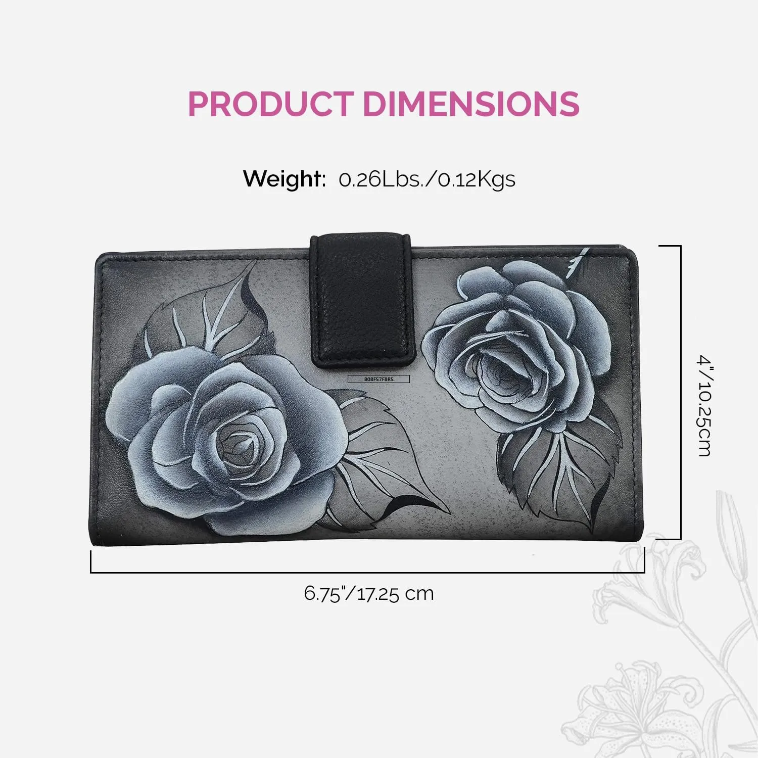 Anna by Anuschka Women's Original Leather Hand-Painted Two Fold Organizer Wallet