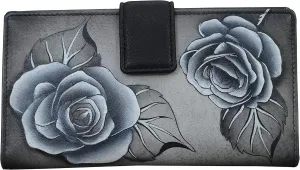 Anna by Anuschka Women's Original Leather Hand-Painted Two Fold Organizer Wallet