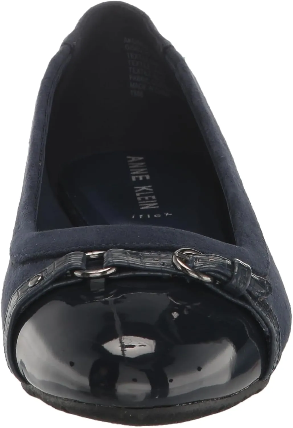 Anne Klein Womens Embellished Faux Leather Moccasins