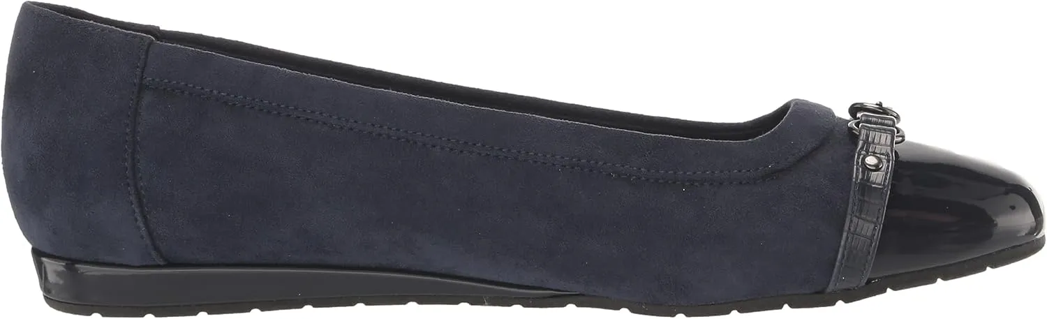 Anne Klein Womens Embellished Faux Leather Moccasins
