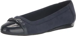 Anne Klein Womens Embellished Faux Leather Moccasins