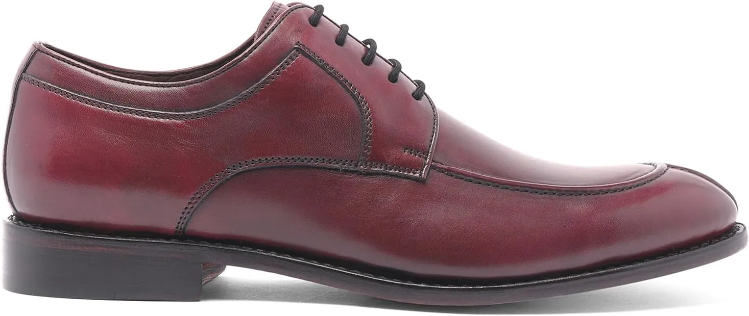 Anthony Veer Wallace Split-Toe Dress Shoes for Men | Lace-up | Goodyear Welt Construction | Cushioned Footbed & Recraftable Leather Sole with Stacked Heel | Full Grain Calfskin Leather Upper