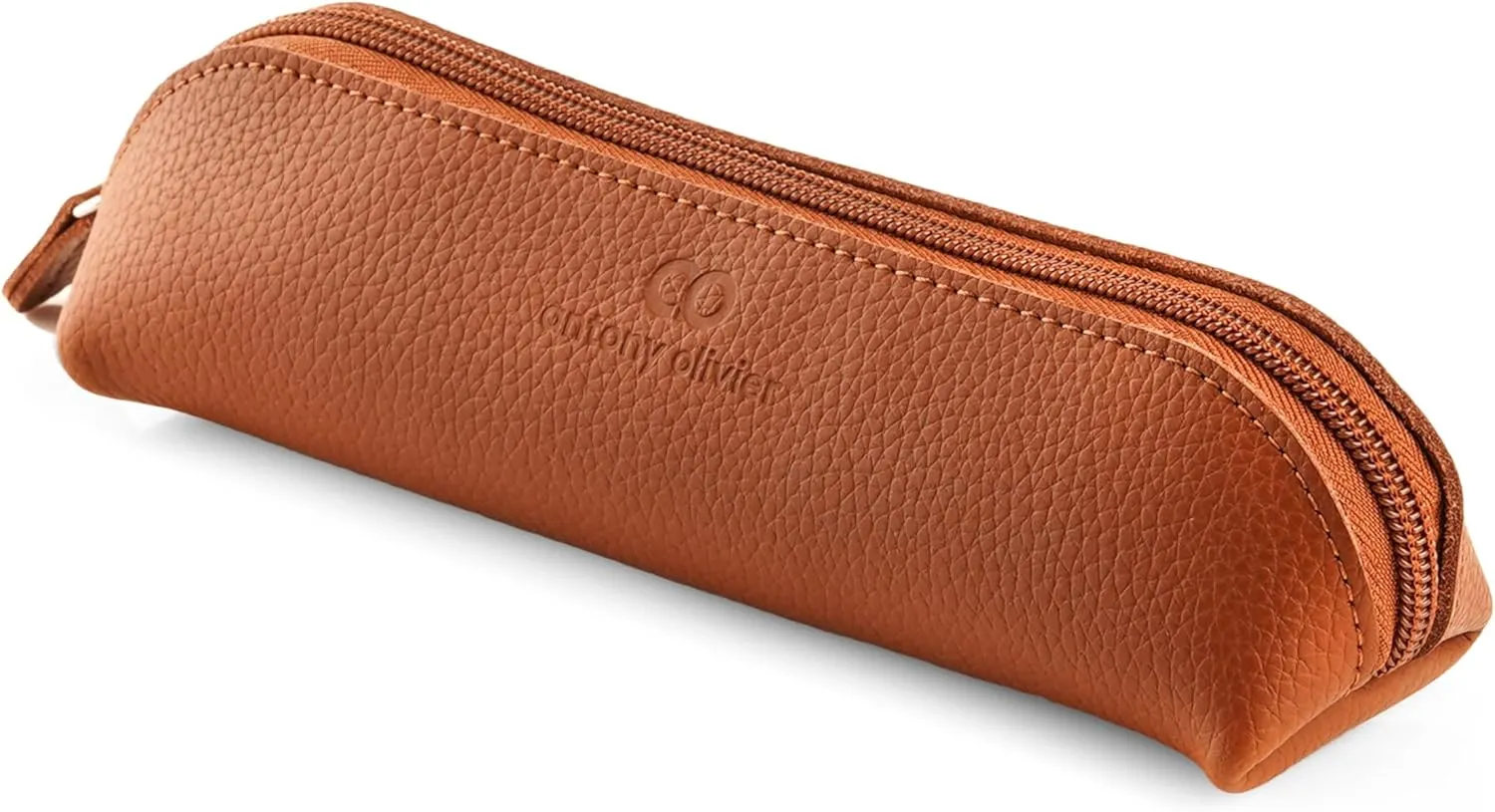 Antony Olivier Leather Pencil Case | 3 Colour Options with Zip | for Men, Women, Girls, Boys & Professionals | Perfect Size Pouch for Stationery & Art Utensils | Packaged in a Kraft Gift Box