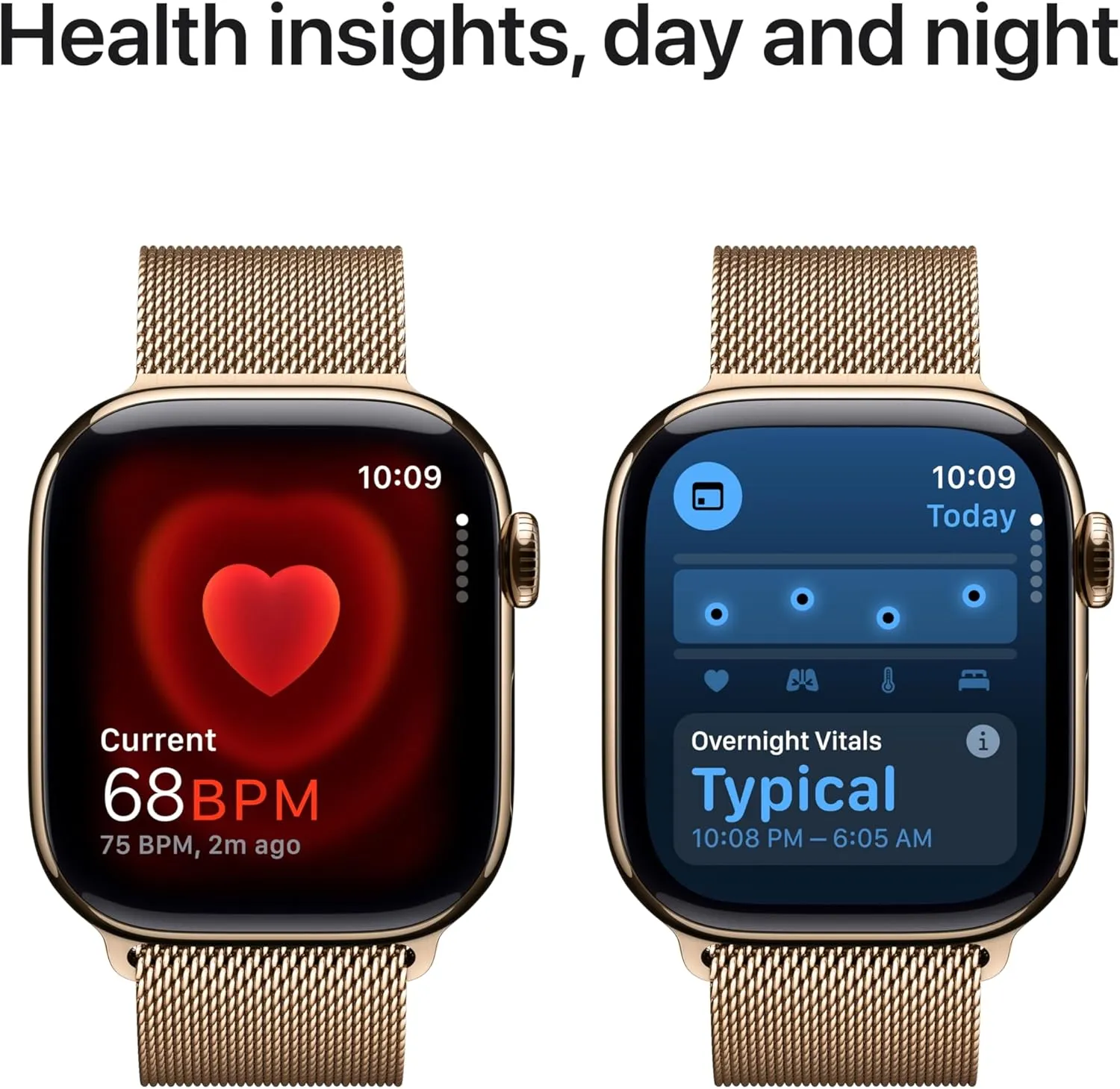 Apple Watch Series 10 [GPS   Cellular 42mm case] Smartwatch with Gold Titanium Case with Gold Milanese Loop. Fitness Tracker, ECG App, Always-On Retina Display, Carbon Neutral