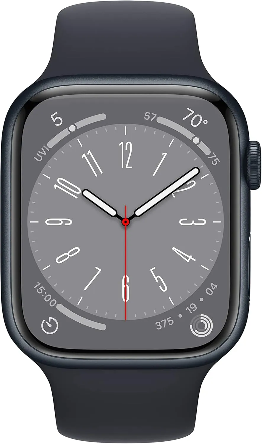 Apple Watch Series 8 (GPS   Cellular, 45mm) - Midnight Aluminum Case with M/L Midnight Sport Band (Renewed Premium)