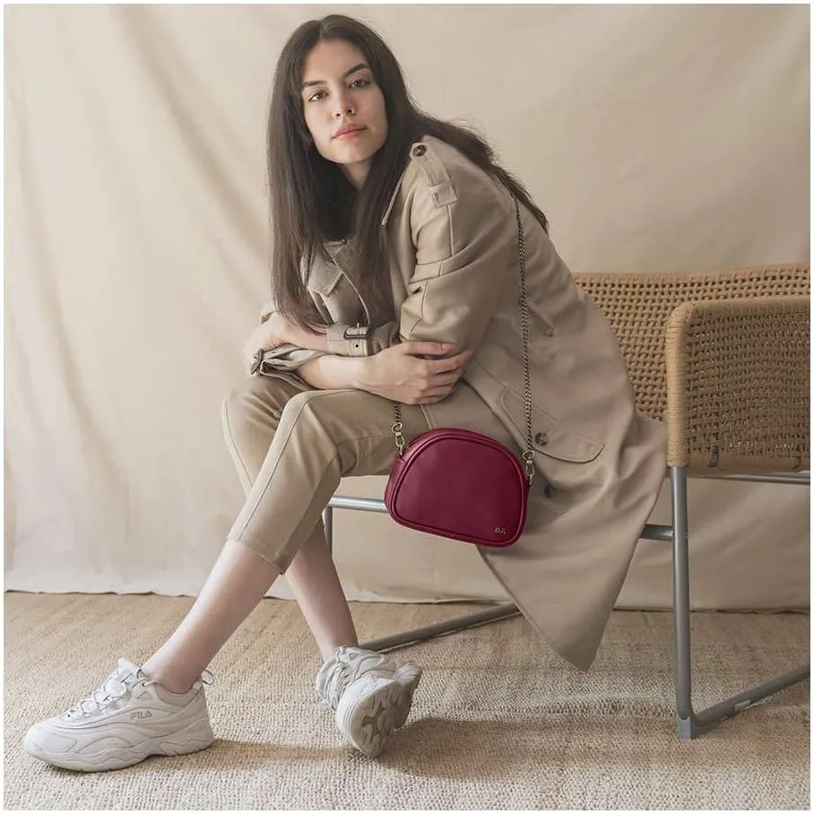 Arch Sling Crossbody Bag For Women| Vegan Leather Purse | Ladies Shoulder Handbag For Work, Office, Travel