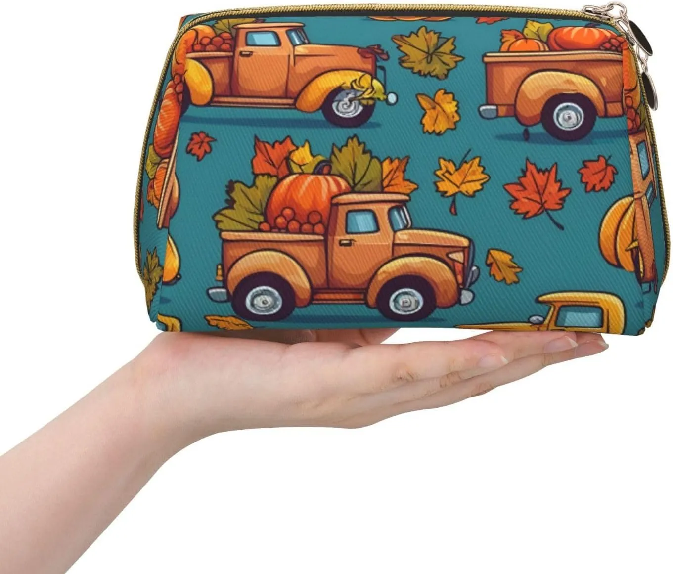 Autumn Track Toiletry Pouch, Travel-Friendly Makeup Organizer For Makeup Brushes, Lipsticks