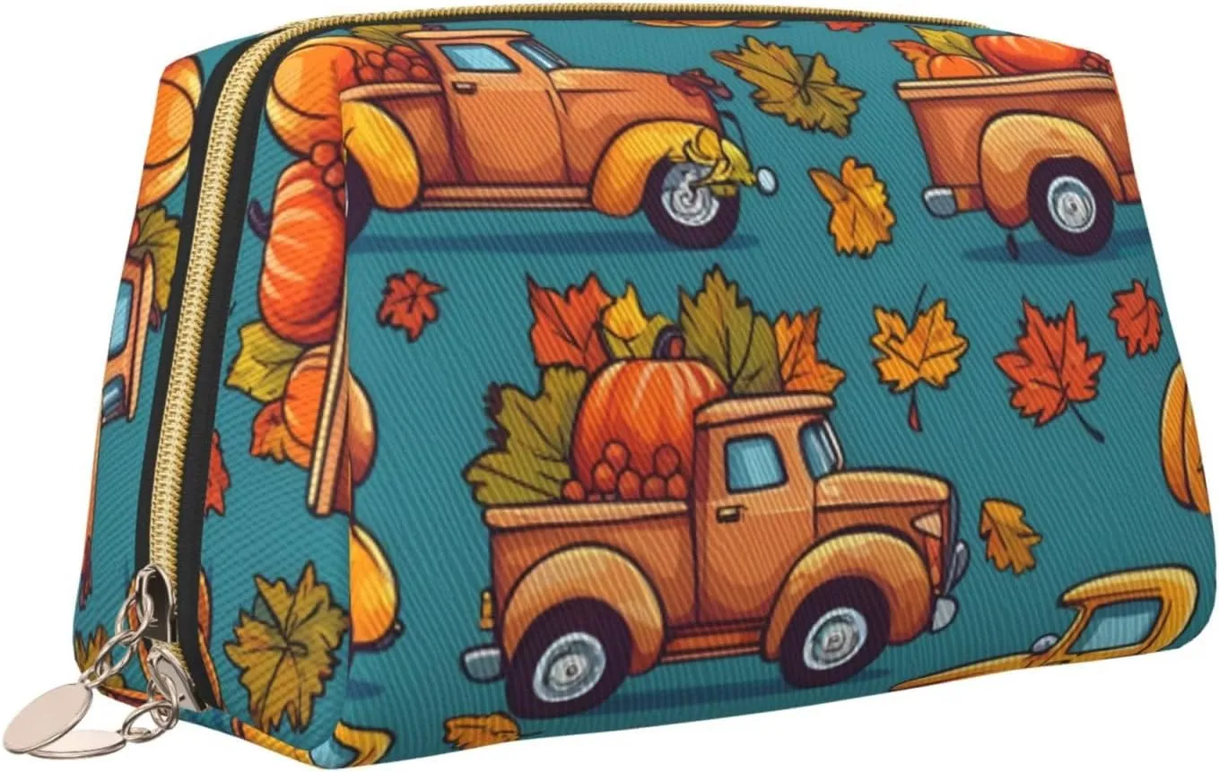 Autumn Track Toiletry Pouch, Travel-Friendly Makeup Organizer For Makeup Brushes, Lipsticks