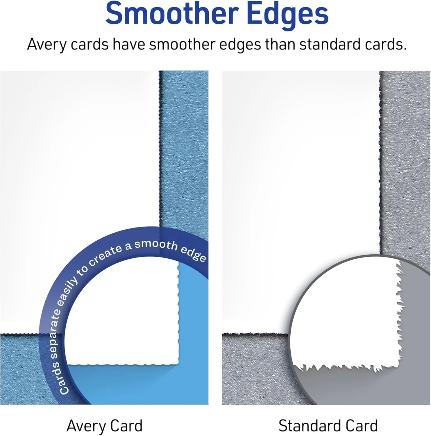 Avery Printable Tent Cards with Sure Feed Technology, 2-1/2" x 8-1/2", Matte White with Embossed Border, 100 Blank Place Cards for Laser and Inkjet Printers (5305)
