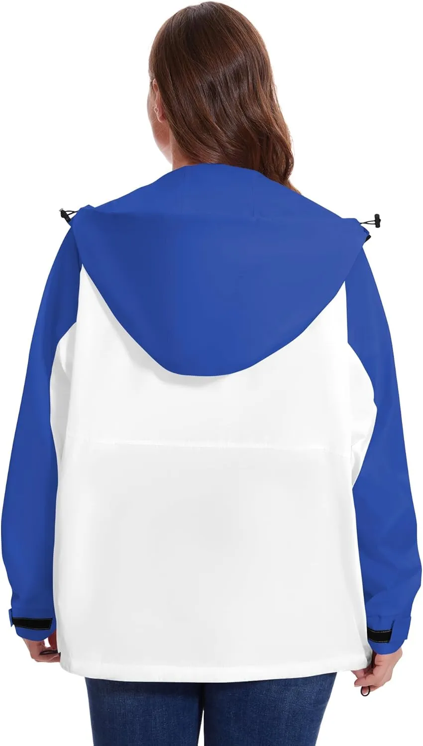 Avoogue Plus Size Raincoat for Women Rain Jacket Womens Waterproof with Hood Lightweight Windbreaker
