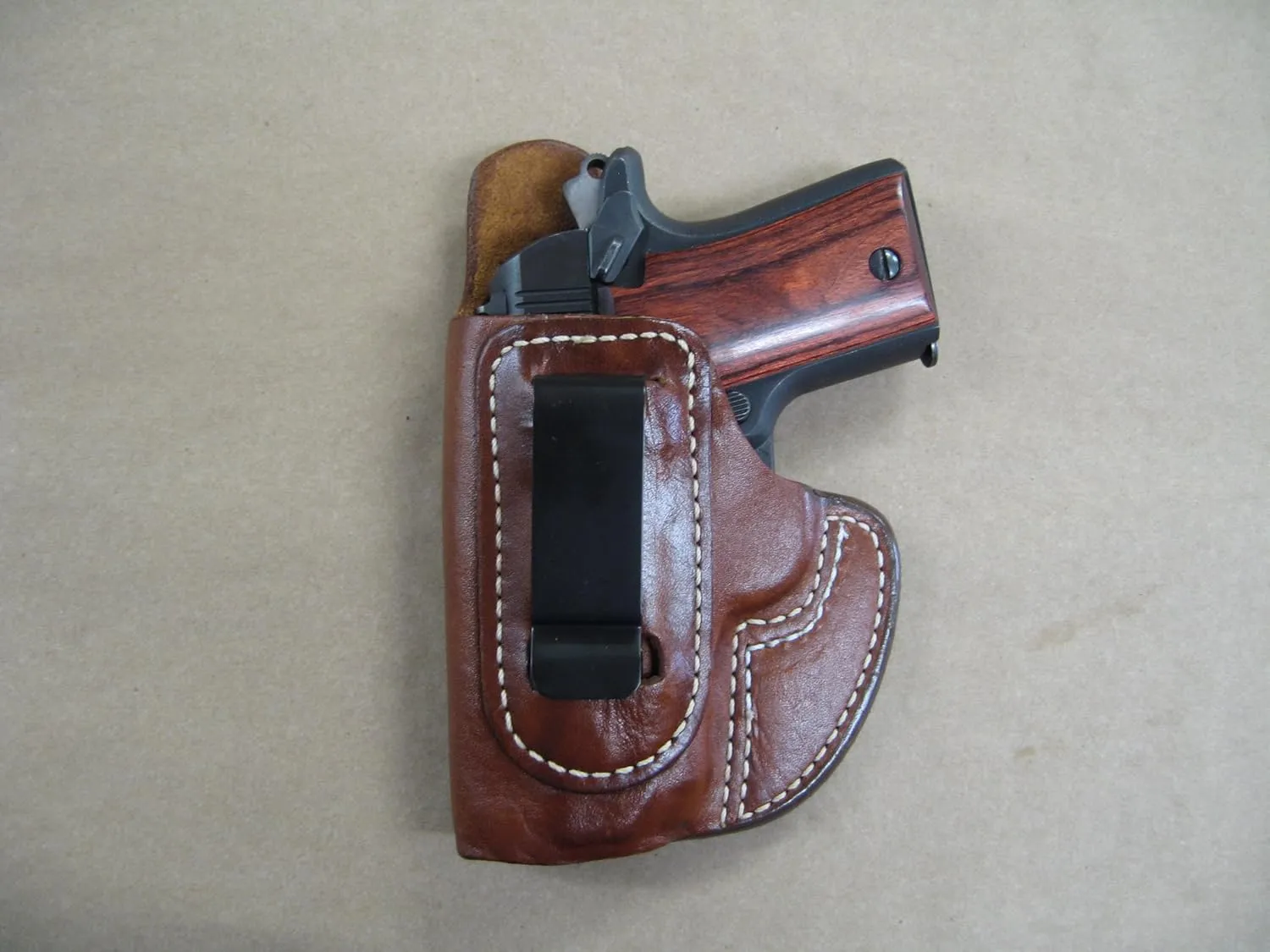 Azula IWB Molded Leather Concealed Carry Holster for Kimber Micro 380 CCW TAN LH