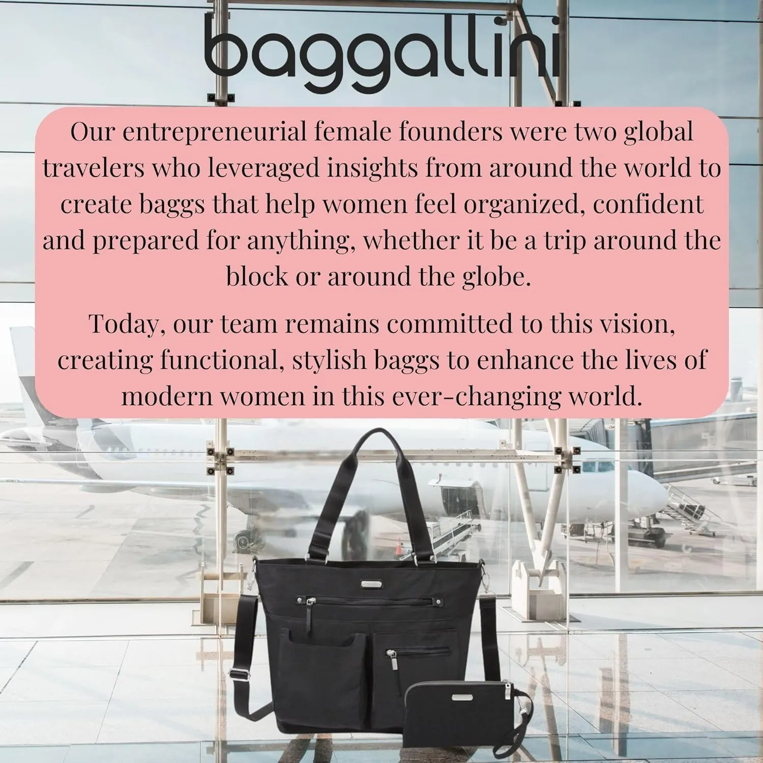 Baggallini Any Day Tote with RFID Phone Wristlet