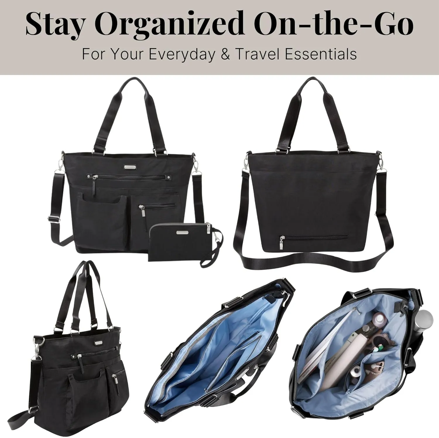 Baggallini Any Day Tote with RFID Phone Wristlet