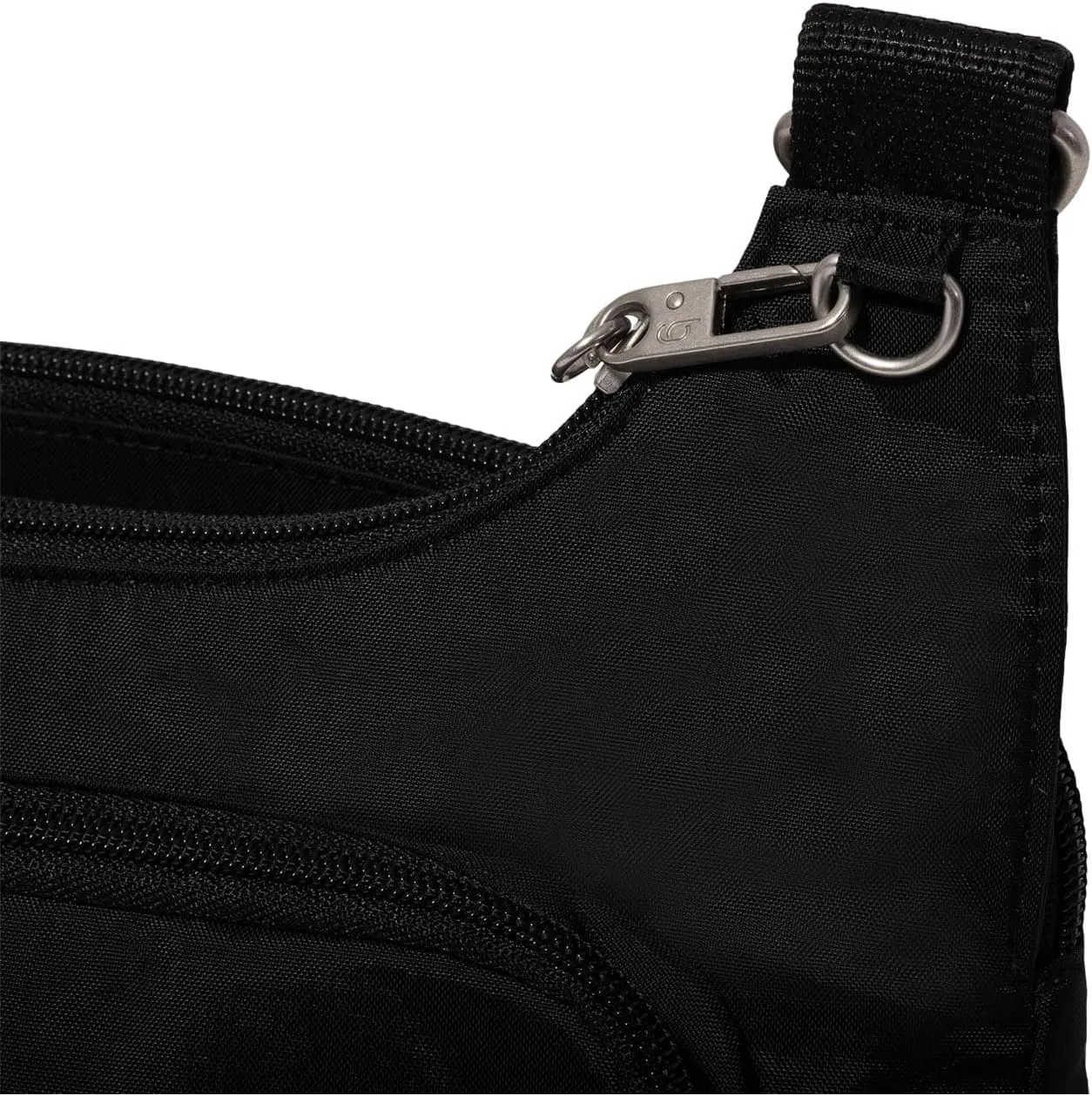 Baggallini Securtex Anti-Theft Crossover Crossbody Bag for Travel 11”w X 8.5”h, RFID, Built-in Wallet, Locking Zippers
