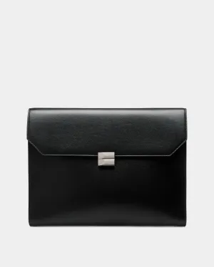 Banque Portfolio in Black Leather