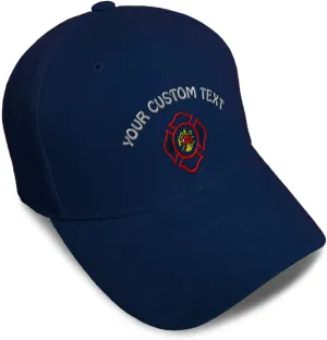 Baseball Caps for Men & Women Embroidered Maltese Cross Firefighter Embroidery Ladies & Men Baseball Hats